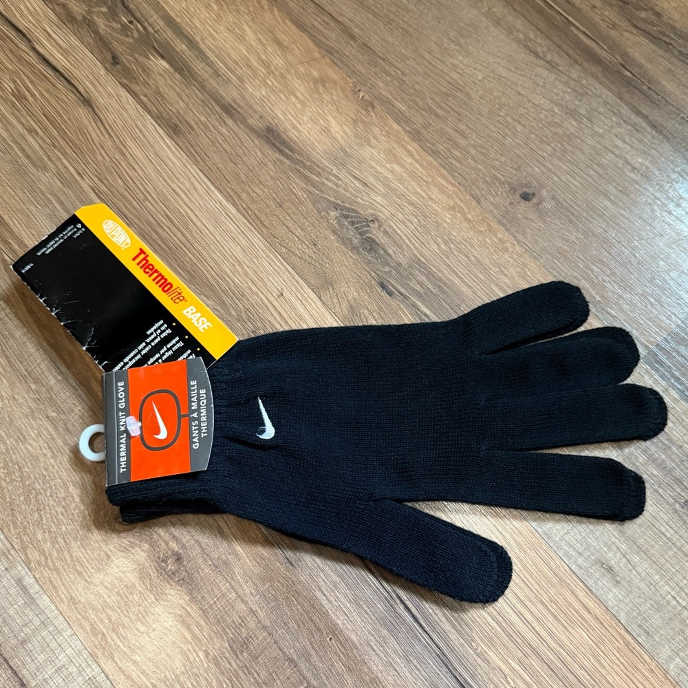 90s Nike Thermolite Solo Swoosh Thermal Knit Gloves